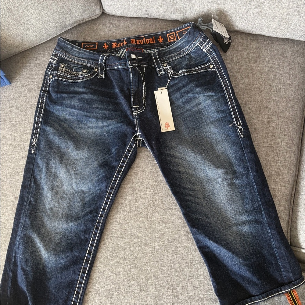 Rock Revival Dark Blue Bermuda shorts